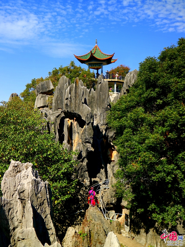 (望峰亭)(石林风景区)(剑峰池)