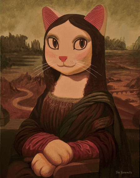 拼创意：这些猫咪版世界名画你见过吗？（组图）