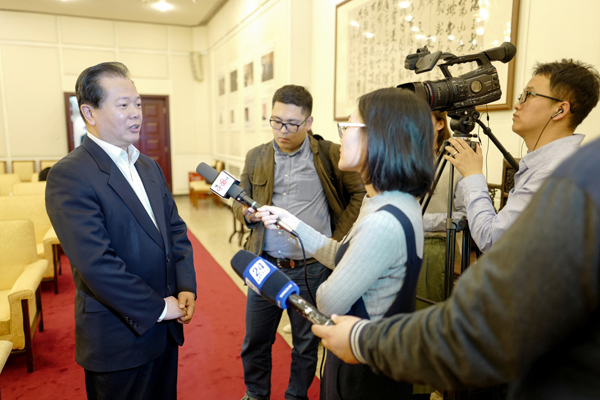 中国贸促会副会长王锦珍接受媒体专访 摄影：张威
