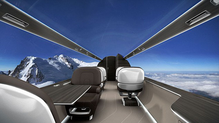 未来飞机概念图出炉+透明机身全景飞行