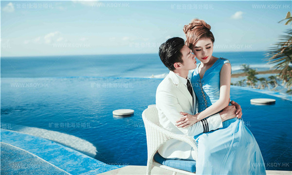 海外婚礼巴厘岛婚纱摄影大片欣赏-无边泳池、
