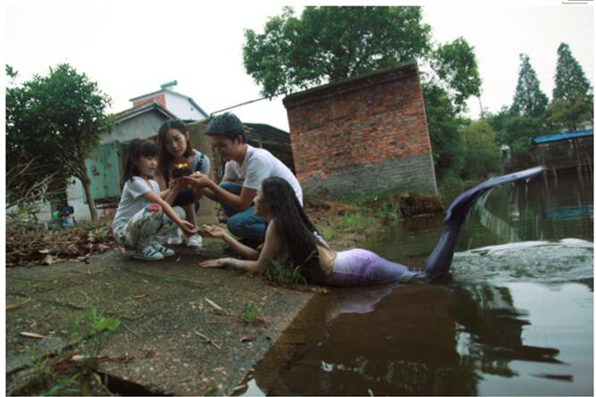 南昌惊现美人鱼 江西礼仪庆典公司九狮堂为白