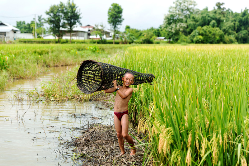 捕鱼少年